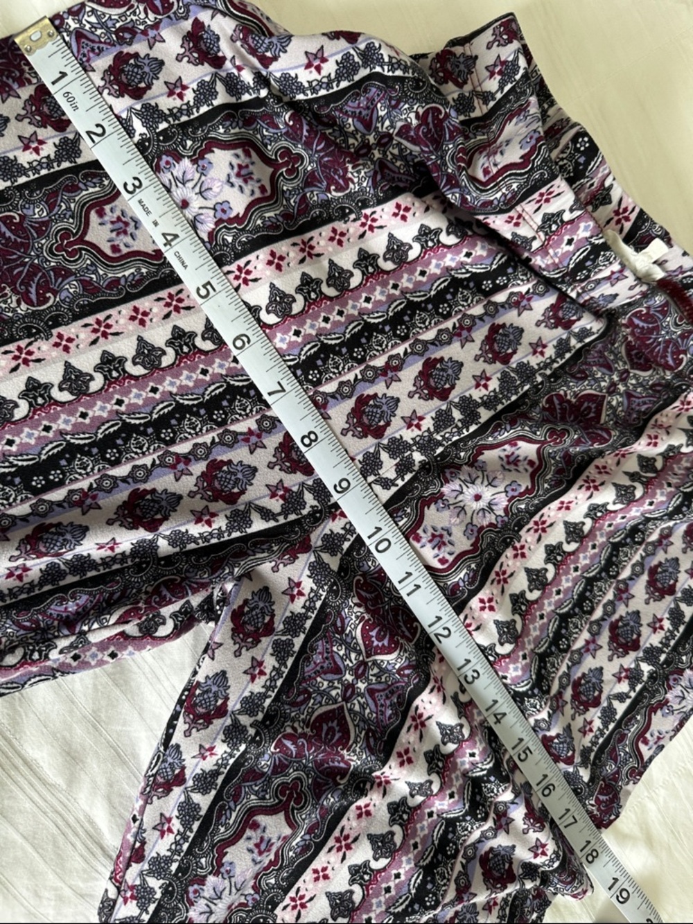 Bear Dance Purple Hippie Boho Flare Pants Size Large - Picture 7 of 11